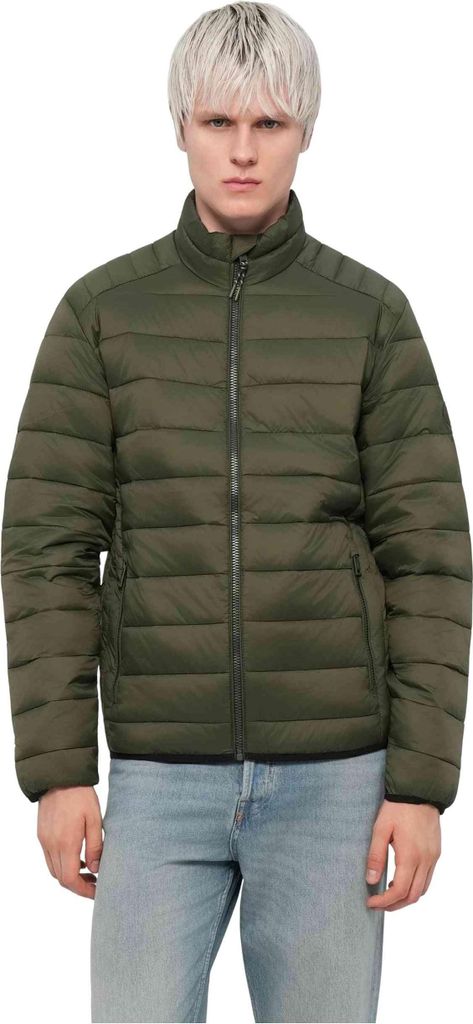 Jack & Jones 12280971_1647_S, Puffer, Uni, Erwachsener, Reißverschluss, Nylon, Grün