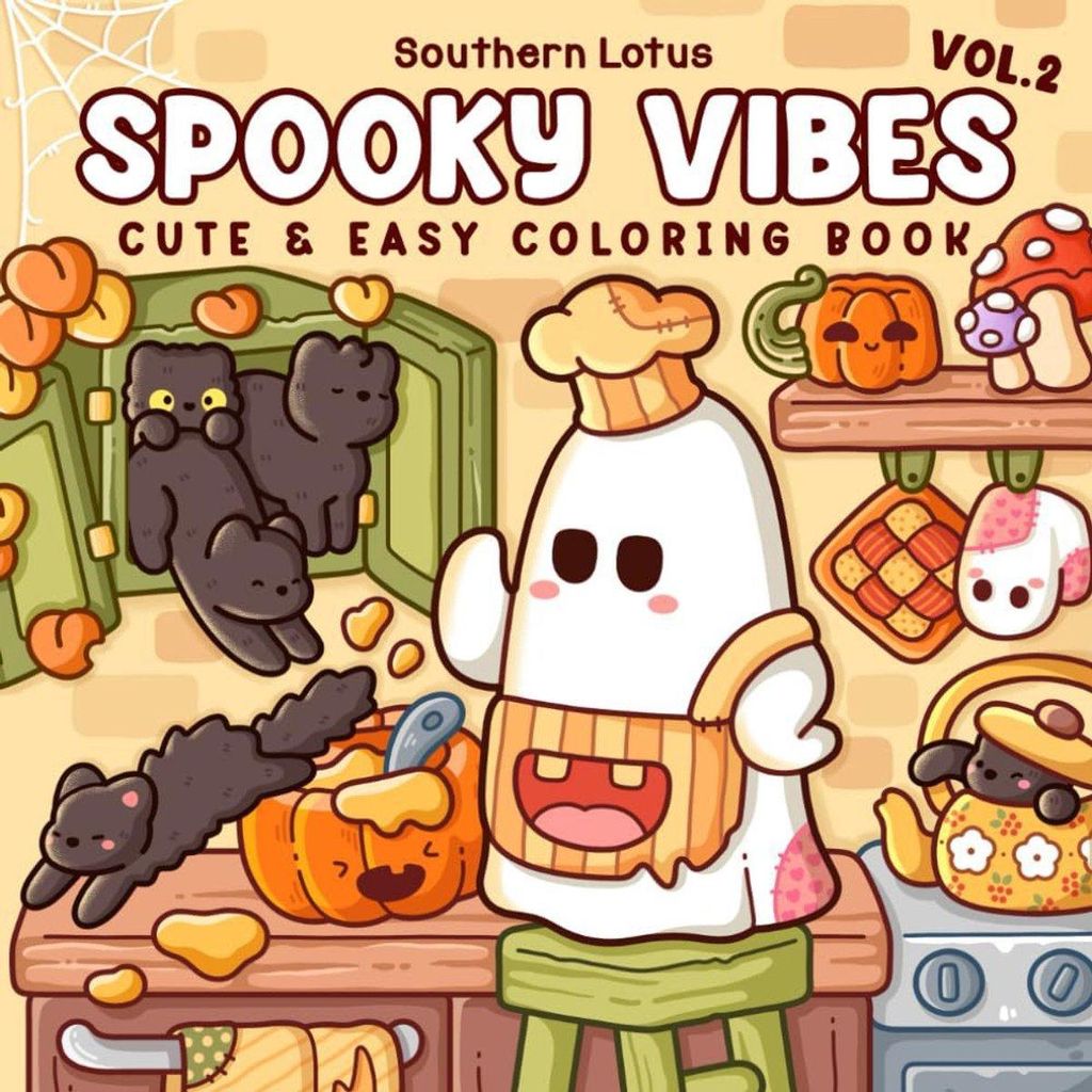 Minicee Spooky Vibes Malbuch für Erwachsene und Teenager