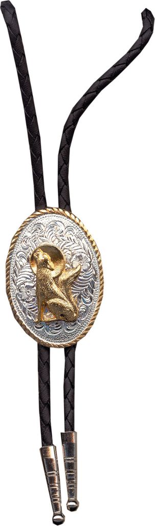 Bolo Tie Coyote Western Cowboy Krawatte Bolotie Westernkrawatte Westernschmuck Halsband Lederband