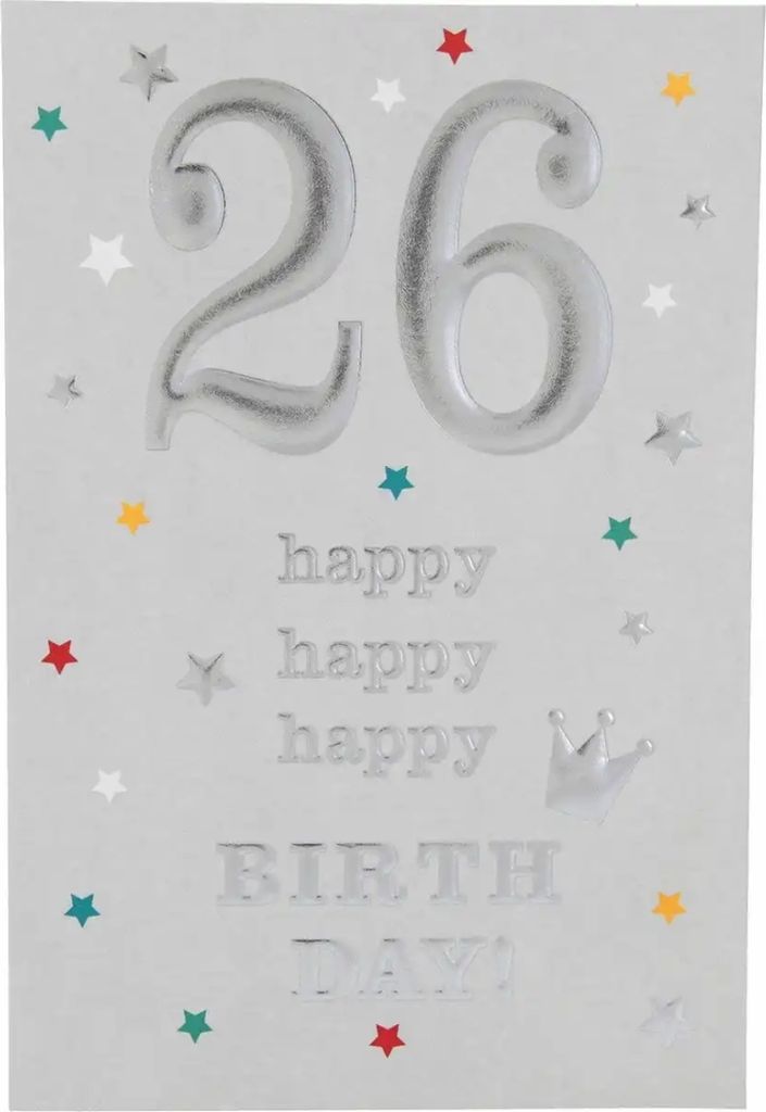 Depesche Zahlenkarten - Das beste Alter Sortierung : 26 happy happy happy Birthday! Zahlenkarte Sortierung: 26 happy happy happy Birthday!