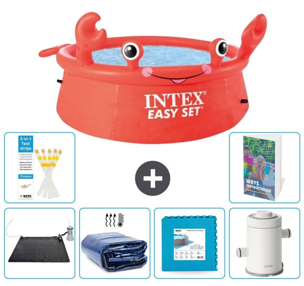 Easy Set Pool Rund - Krabbe - 183x51 cm - 7-teilig S166