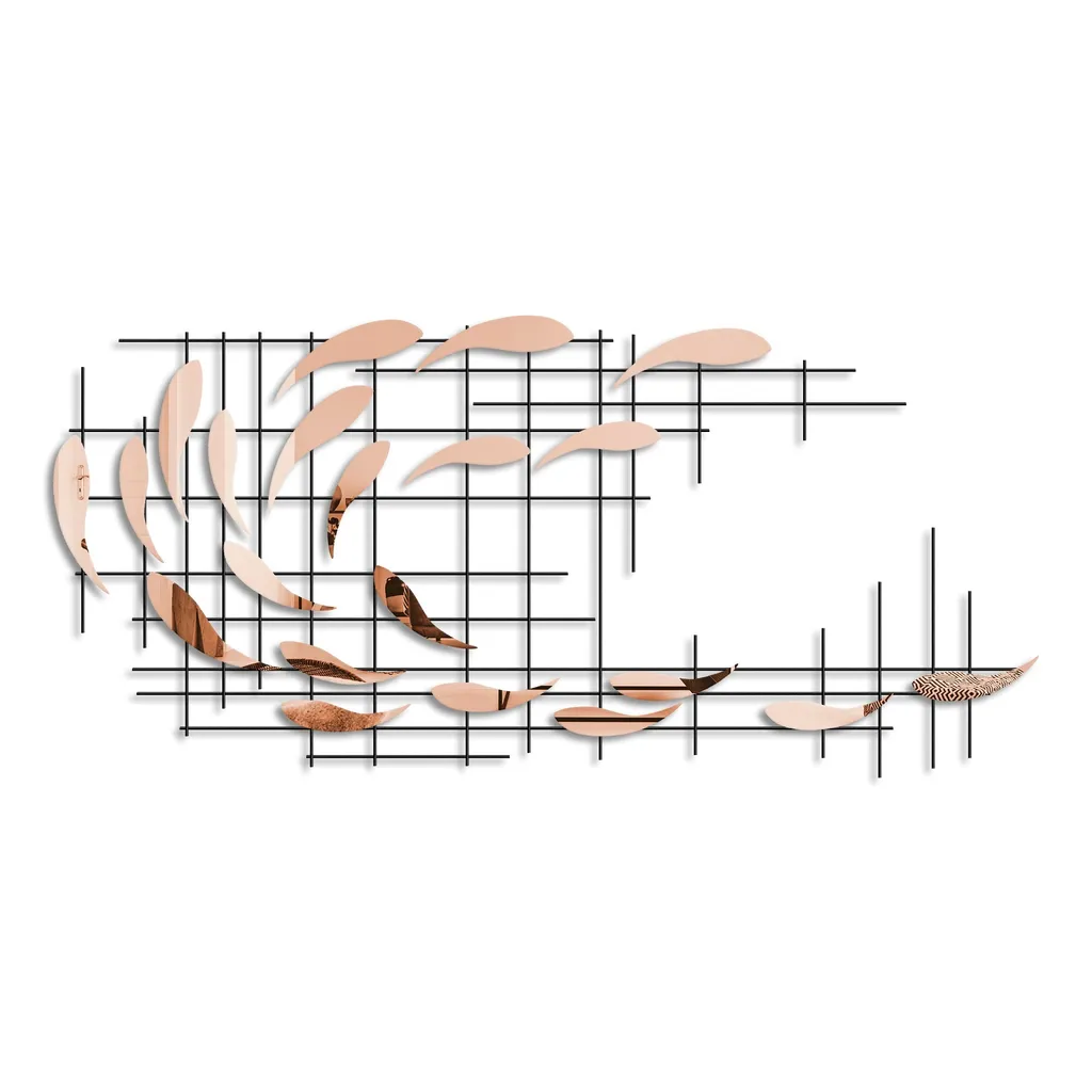 Wallity Sheen - 2 Decorazione Parete Metallo Multicolore 100x45cm - 6