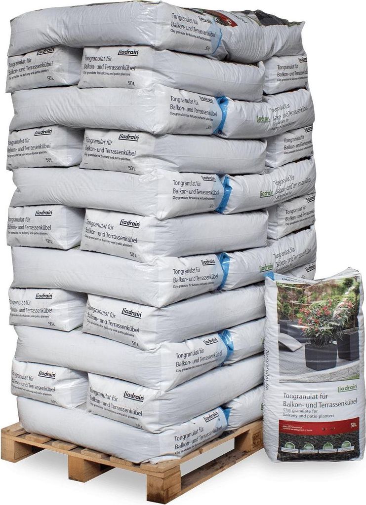 Liadrain Blähton Fein 50l x 33 Sack 1650l Palette Produktbild 