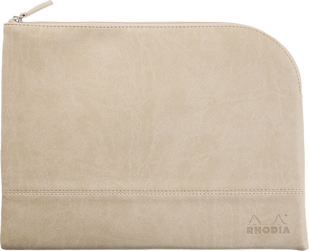 Rhodia Rhodiarama Etui aus Kunstleder mit Reißverschluss, 21x28 cm Beige 116726C