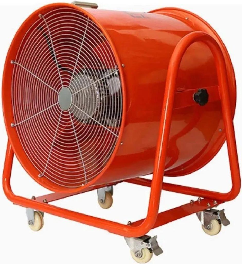 Axialventilator - Explosionsgeschützter Absaugventilator - 46 cm - 7800 m³/h - Für Lackierkabine/Farbdämpfe - Orange