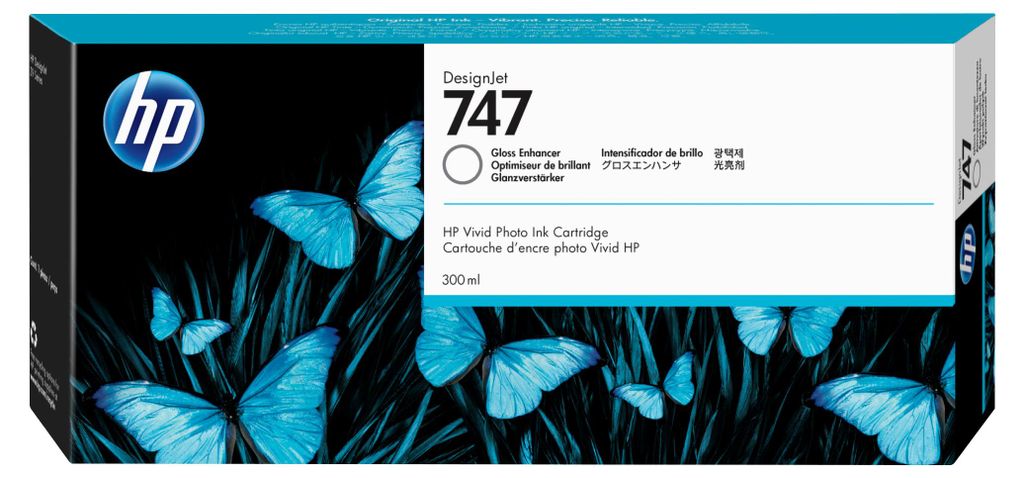 HP 747 Gloss Enhancer Tintenpatrone DesignJet 300 ml Produktbild 