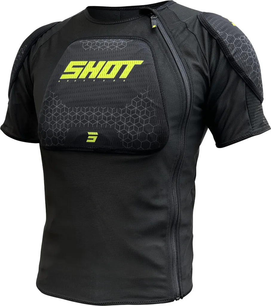 Gilet pare-pierre Shot Airlight manches courtes pour Motocross Noir S