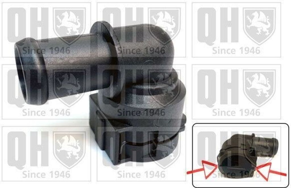 QUINTON HAZELL QTH1043CF Kühlmittelflansch für VW GOLF VI (5K1) Wasserflansch