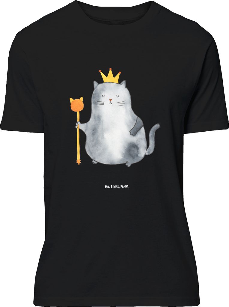 Mr. & Mrs. Panda Größe M T-Shirt Katze König - Schwarz - Geschenk, Shirt, mit Spruch, Königlich, Haustier, Wohnung, Herren, Cat, Tshirt, Cats, ...