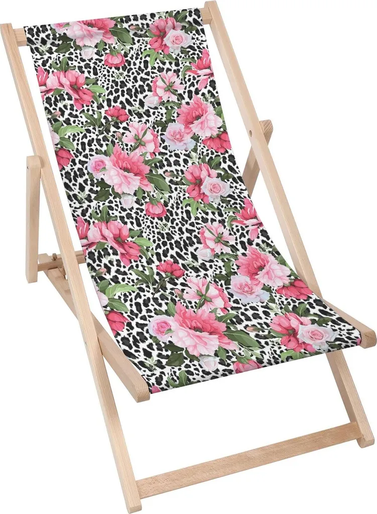 Sdraio Pieghevole Dreamroots Roses in Legno Faggio - Design Esclusivo
