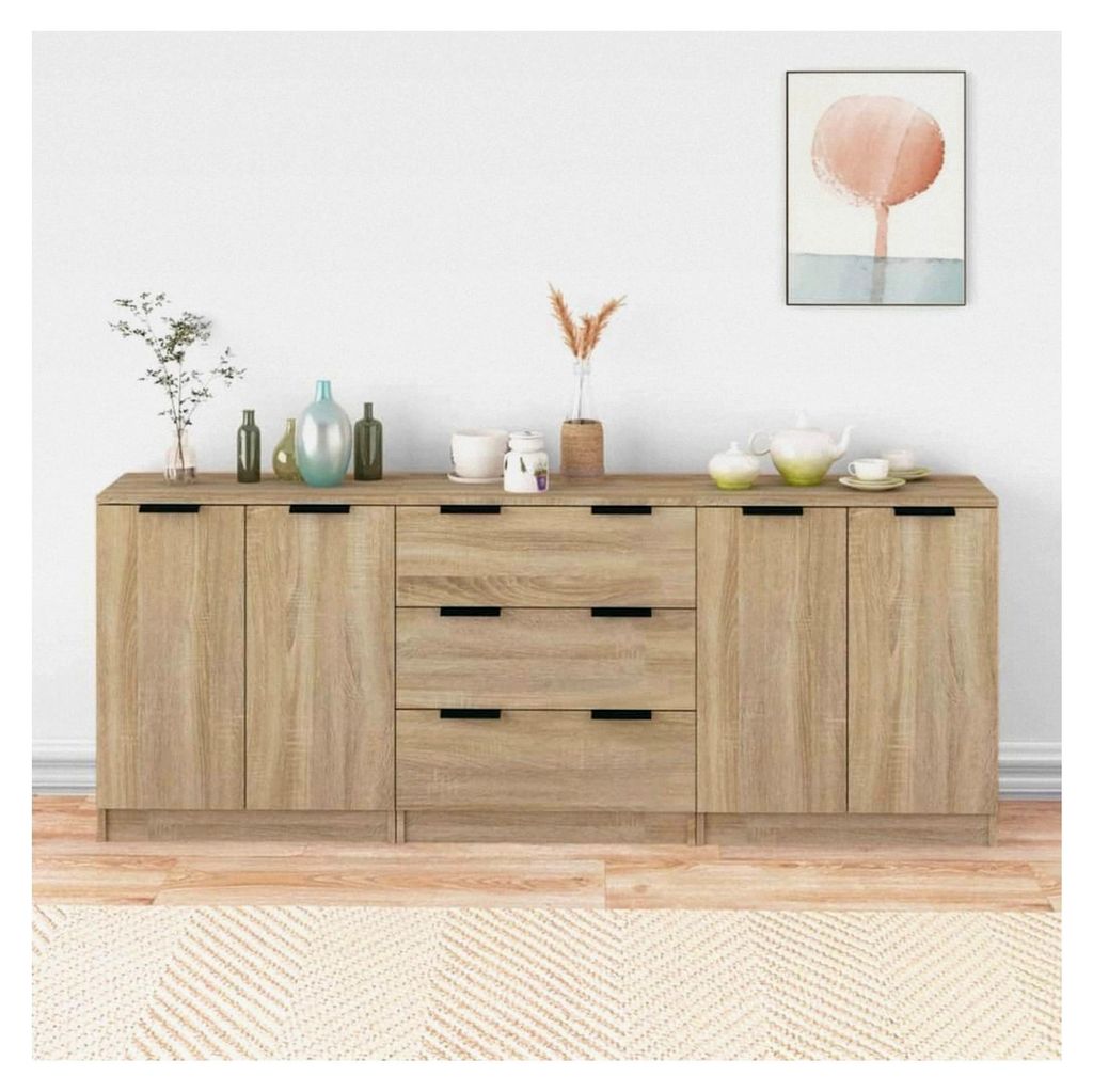 3-teiliges Sideboard aus Sonoma Eiche