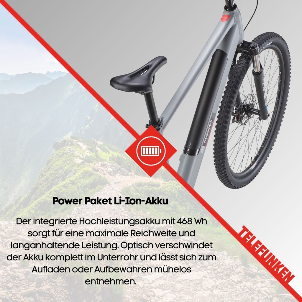 Telefunken MTB E-Bike Mountainbike für Herren und Damen | Produktbild 6