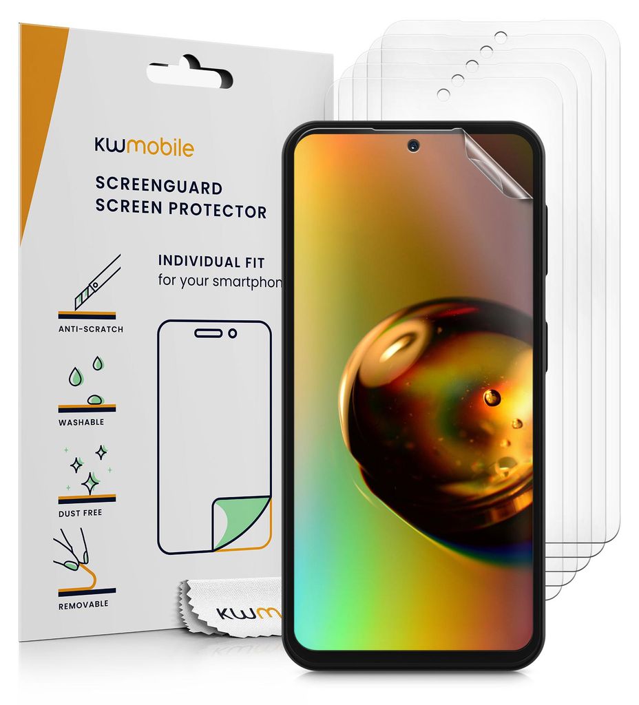 kwmobile 6x Displayschutzfolie kompatibel mit Samsung Galaxy A54 5G Folie - klare Schutzfolien Set in transparent