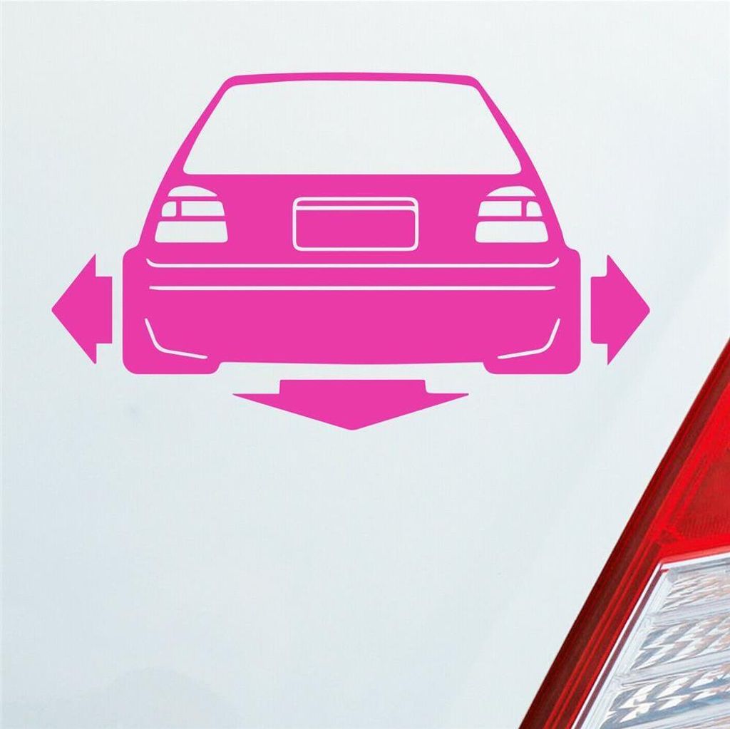 Auto Aufkleber Breiter Tiefer Lauter Wörtersee 15x9 cm Pink Sticker Heckscheibenaufkleber