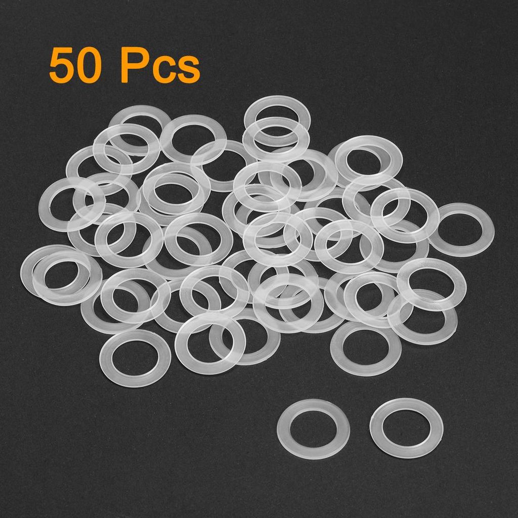 50 Stk. Flache Unterlegscheibe Nylon M14 Dichtung 22mm AD 14mm ID 1,2mm Dicke Klar fš¹r Wasserhahn Rohr Wasserschlauch Isolierung Schrauben