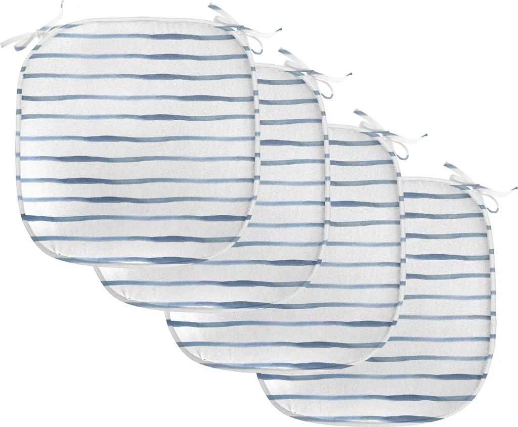 Set 4 Cuscini Decorativi Ocean ABAKUHAUS 40x40cm Impermeabili Blu
