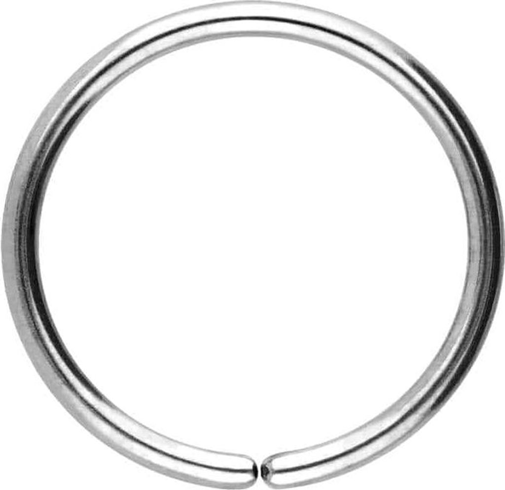 Chirurgenstahl O-Ring - biegbar Silber Innendurchmesser: 8mm + Stabstärke: 0,8mm