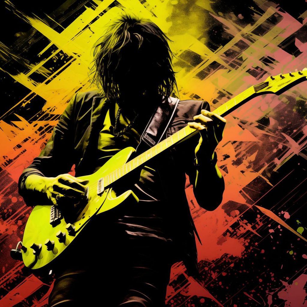 Plakat 20x20cm Gitarrenleidenschaft Auf E-Gitarre