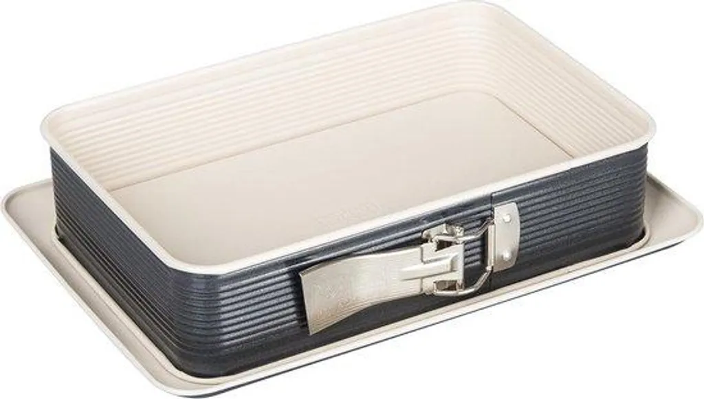 Plat de cuisson rectangulaire Ø 26 à bord amovible et fond en céramique