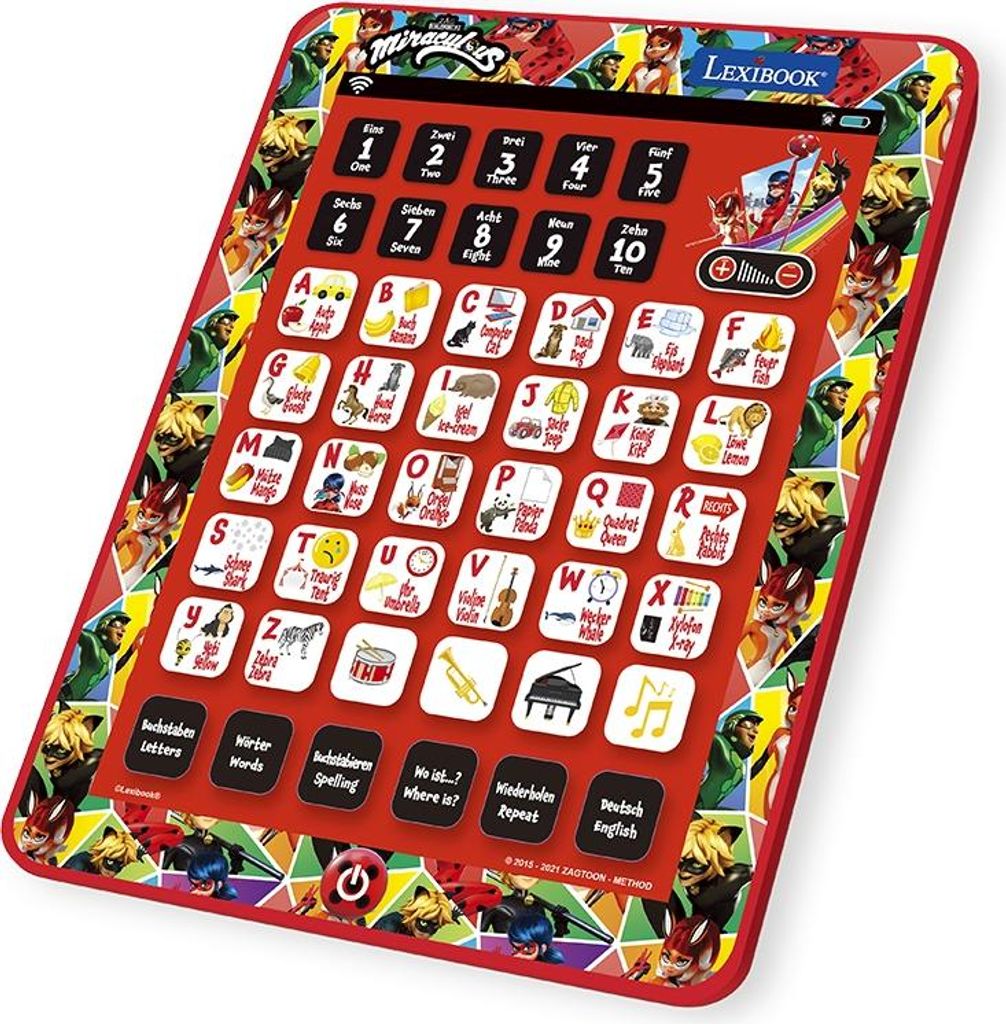 Zweisprachiges Lern-Tablet Miraculous in Deutsch und Englisch