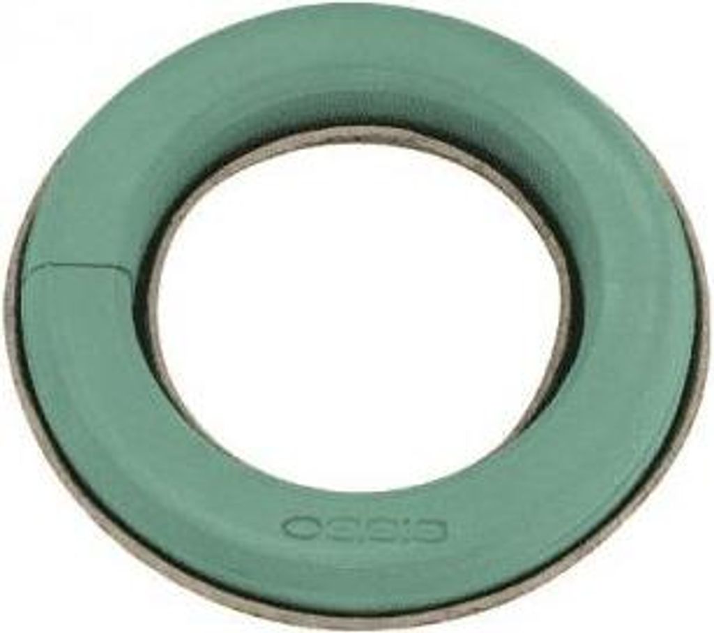 OASIS Nass-Steckmasse Ring SALKA, Biolit Altpapier Schale, grün, 3,5cm, Ø18cm - Nasssteckschwamm