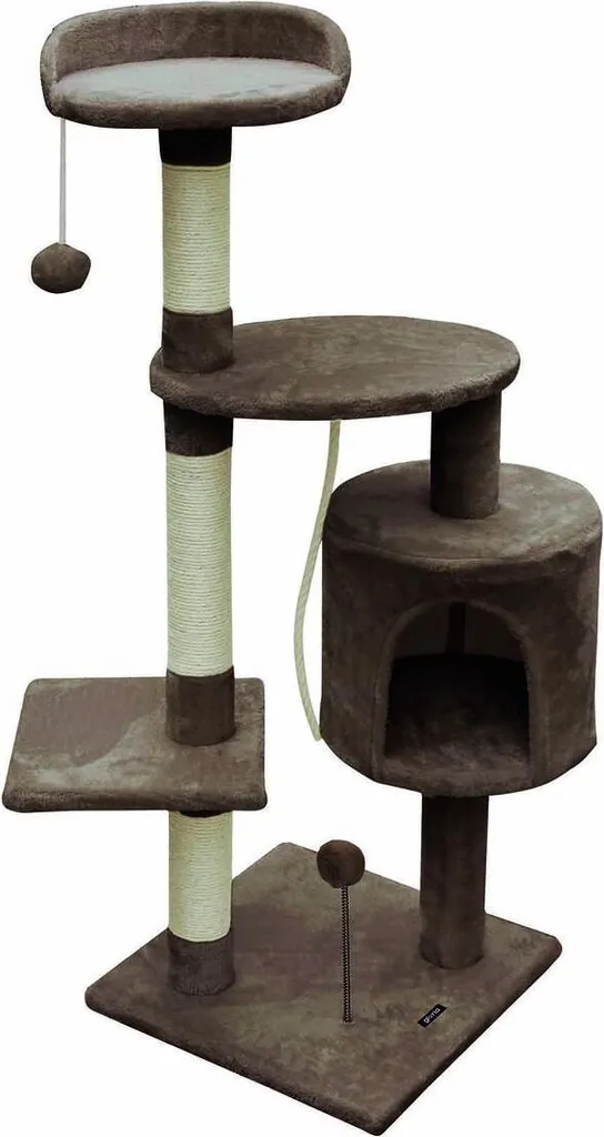 Tiragraffi Gloria 112cm in Legno e Sisal Marrone per Gatti - Prezzo Outlet