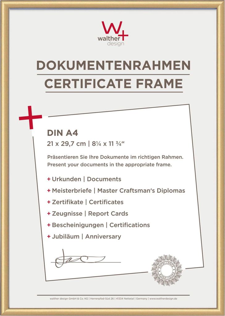 Walther Design KV130G, Rámeček na jeden obrázek, Plast, Obrázek produktu 