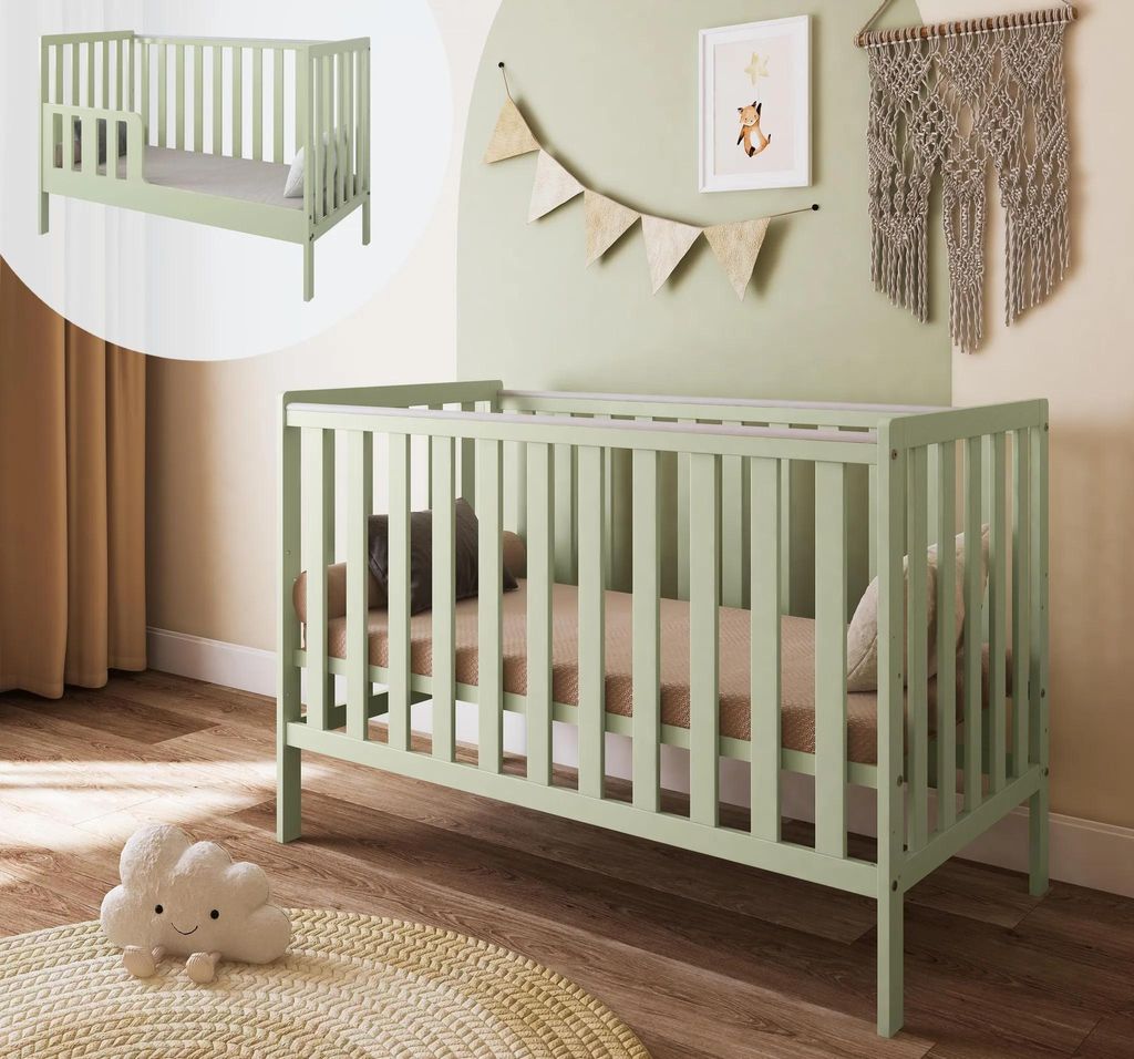 ZEE BAMBI Mint dětská postýlka 120x60 cm 2v1 s Obrázek produktu 