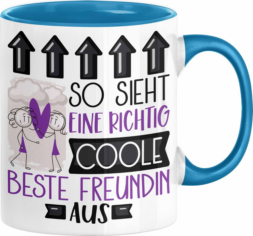 Beste Freundin Geschenk Tasse Lustig Geschenkidee für Beste Freundin Geburtstag So Sieht Eine Richtig Coole Beste Freundin Aus Frauen Spruch BFF (...