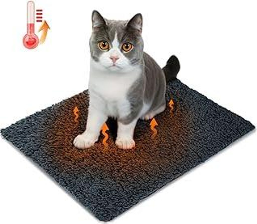 Nobleza Selbstheizende Decke für Hunde & Katzen? Haustiere Wärmematte Winter, Waschbar Wärmedecke Hund, Selbstwärmende Hundematte Flauschig War...