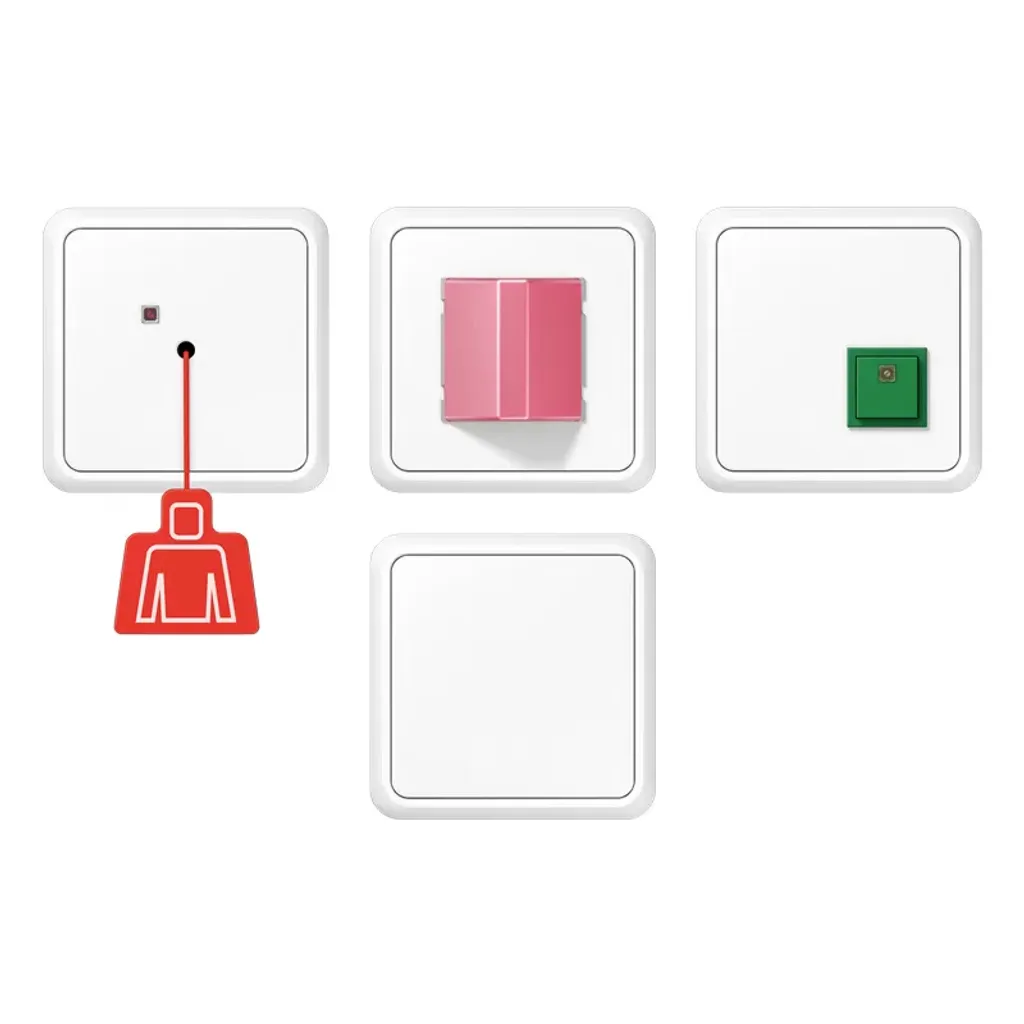 Kit d'appel d'urgence NRS CD 0834 WW Jung avec 4 cadres de finition