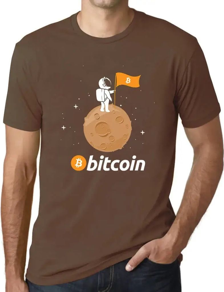 Herren Grafik T-Shirt Bitcoin-Astronaut hodl btc – Bitcoin Astronaut Hodl Btc – Öko-Verantwortlich Vintage Jahrgang Kurzarm Lustige Druck Gebu...