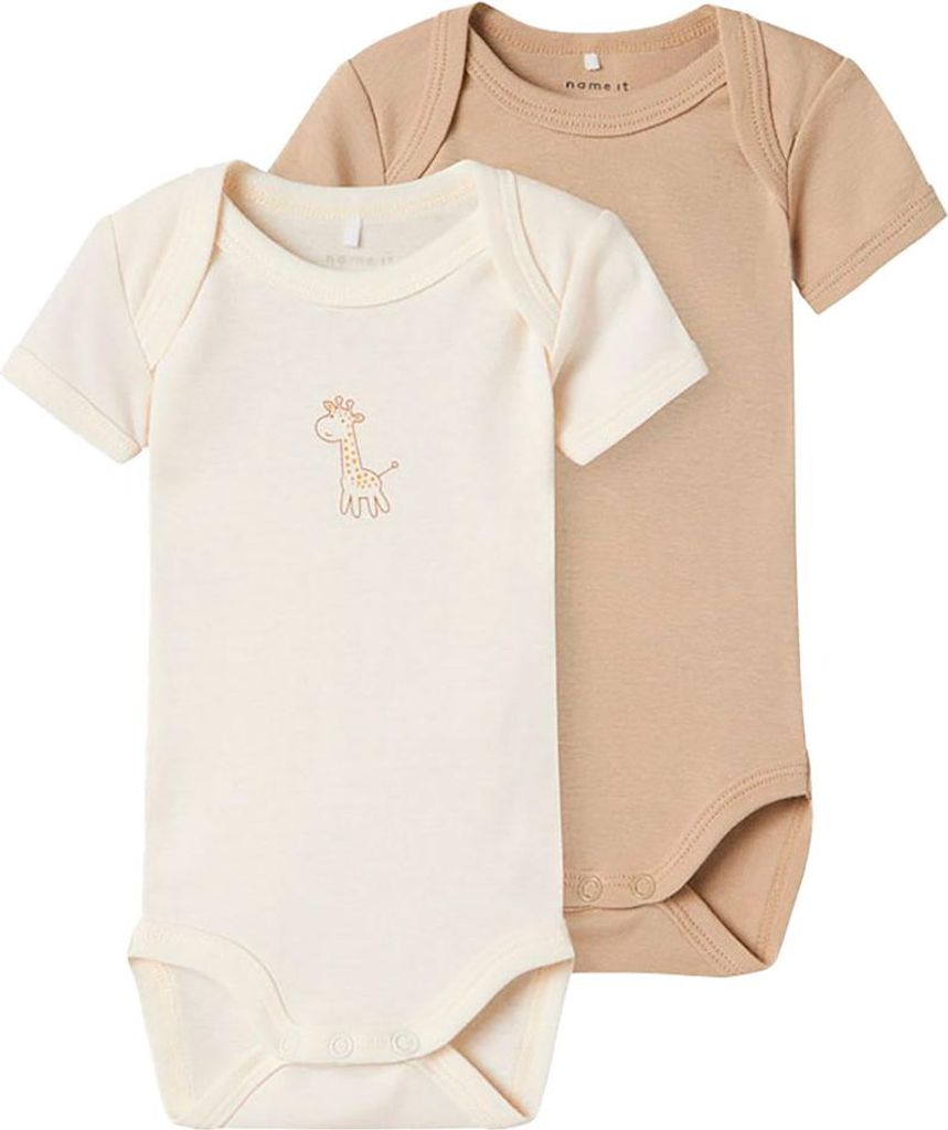 Name It Giraffe Kurzärmeliger Body 3 Einheiten Beige 4 Months Junge Beige 4 Months