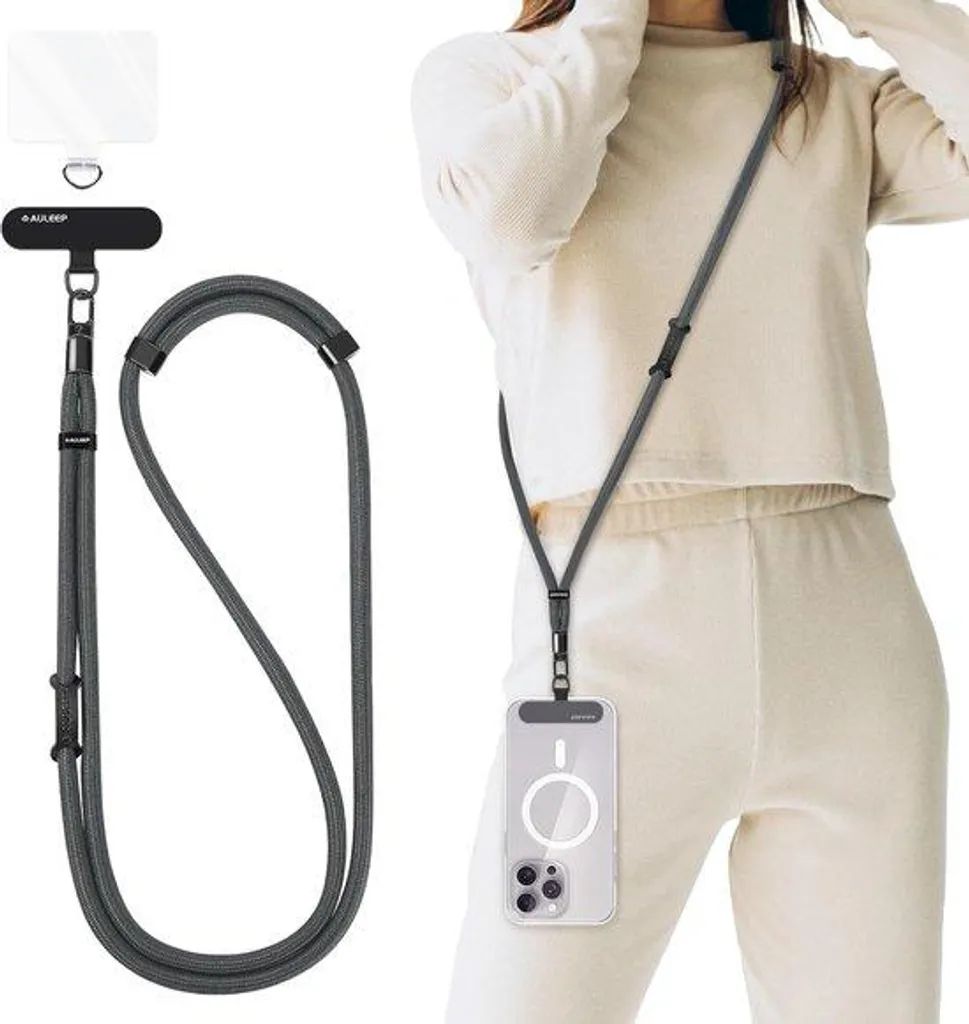 Cordon d'alimentation gris résistant et flexible pour smartphone 1.2m