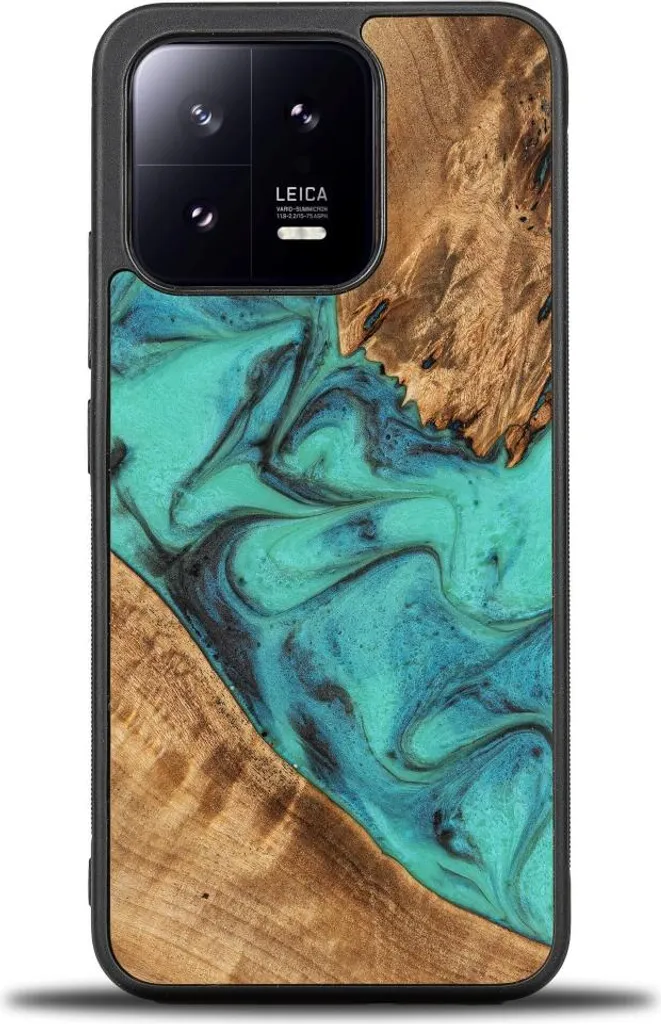 Cover Legno Bewood Unique Turchese per Xiaomi 13 | Design Artigianale Unico