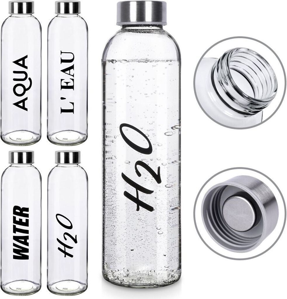 Glasflasche für WASSER SAFT mit Schraubverschluss 700 ml Produktbild 