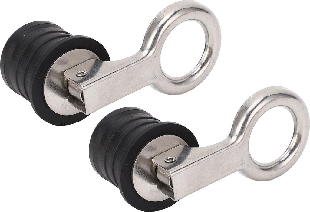 2PCS Bootsstopfen Schnappgriff Edelstahl Abfluss Twist Marine Gummi Zubehör für Schiffe Yachten 1-1/4 Zoll