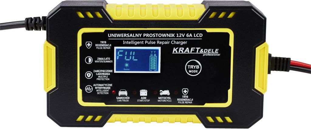Chargeur de batterie automatique Kraft&Dele 12V/6A KD1290 + Image du produit 
