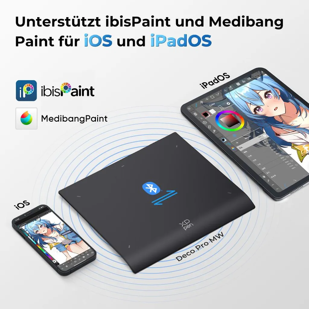 Tablette graphique Bluetooth XPPen Deco Pro MW 2e Génération format Large - 14