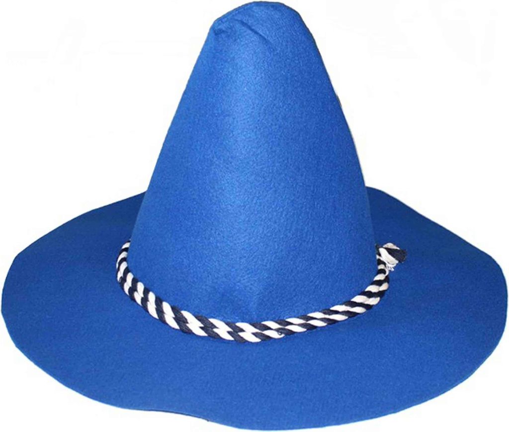 German Wear, Trachtenhut bayrischer Filzhut Bayern Seppelhut Sepplhut Royalblau