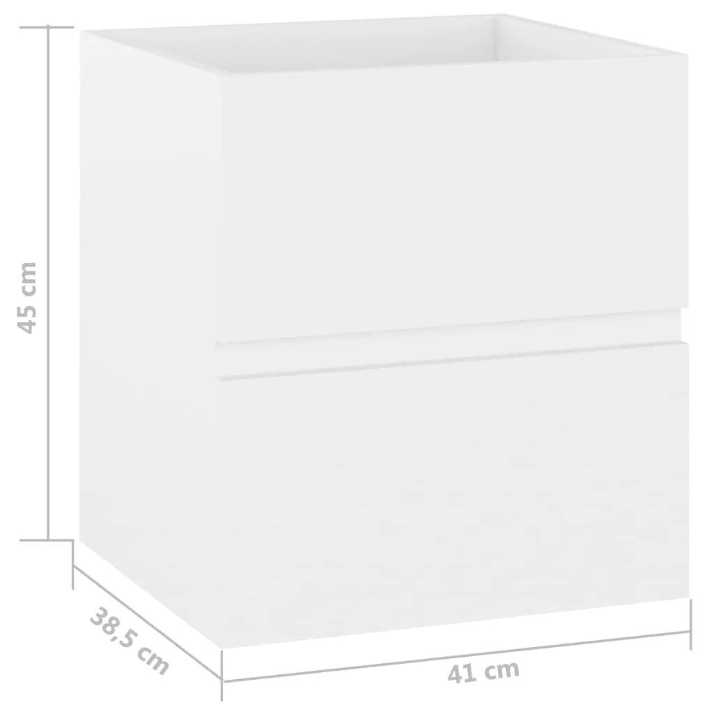 Cachez vos tuyaux de lavabo avec ce meuble compact blanc 41 cm - 7