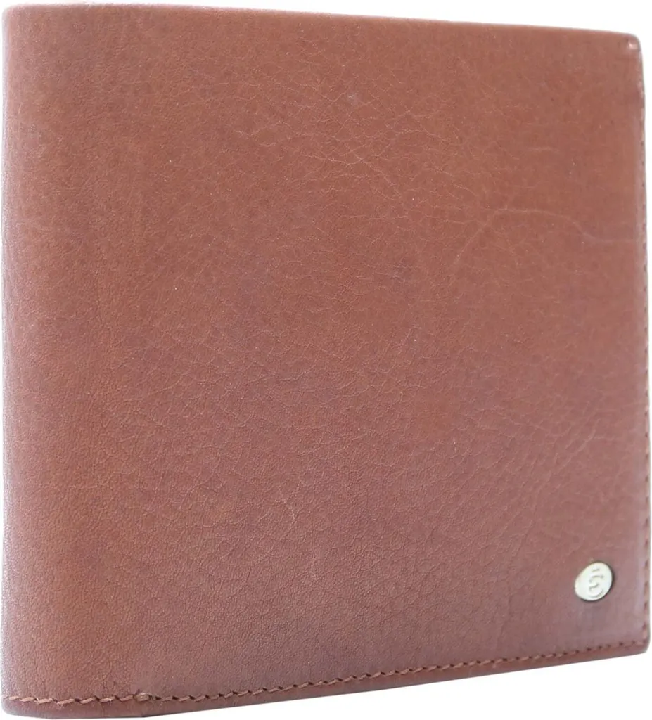 Porte-monnaie Chicago Esquire en cuir cognac : petit portefeuille homme