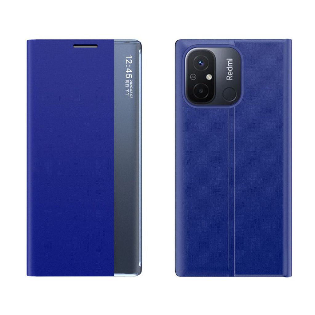 Neues Sleep Case Cover für Xiaomi Redmi 11A / Poco C55 / Redmi 12C Cover mit Flip Stand Blau