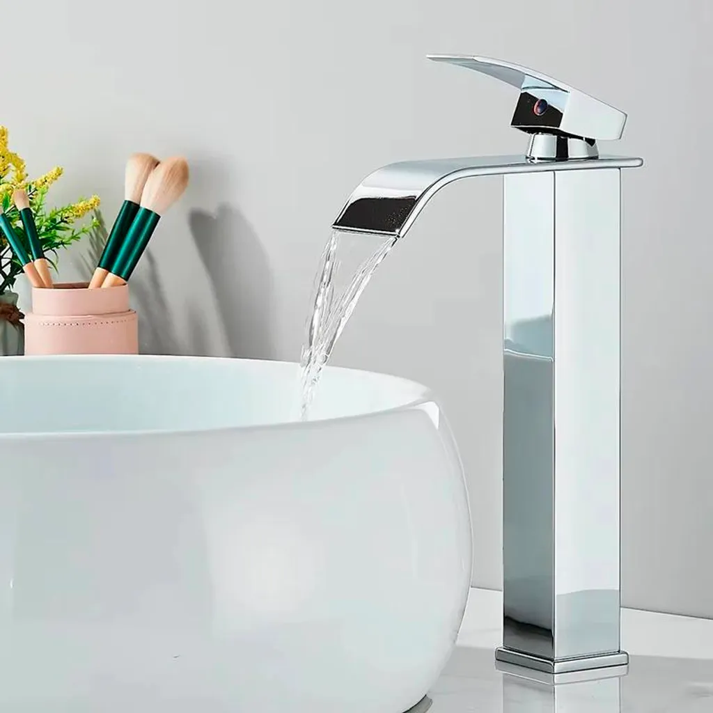 Mitigeur lavabo plafond : solution anti-encombrement chrome monocommande