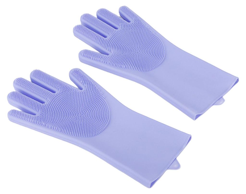 1 Paar wiederverwendbare Spülhandschuhe mit rutschfestem Muster, bequem und schützend für die Reinigung und Reinigung in der Küche