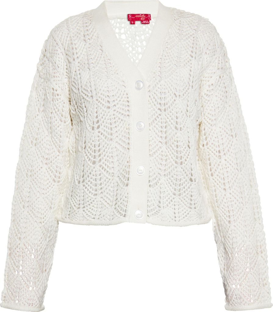 SWIRLY damen strickjacke - weiss, M