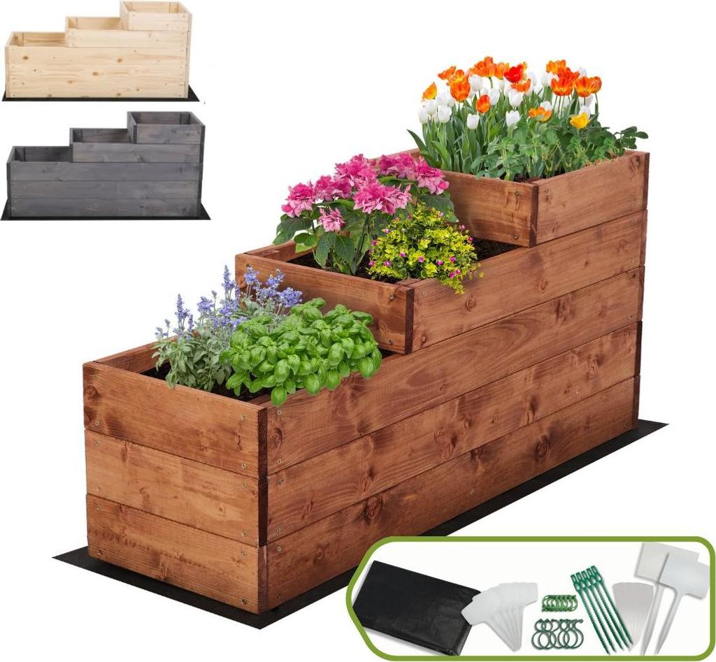 MODO24 Hochbeet Holz, Pflanzkasten, Massivholz, Kiefer, Produktbild 