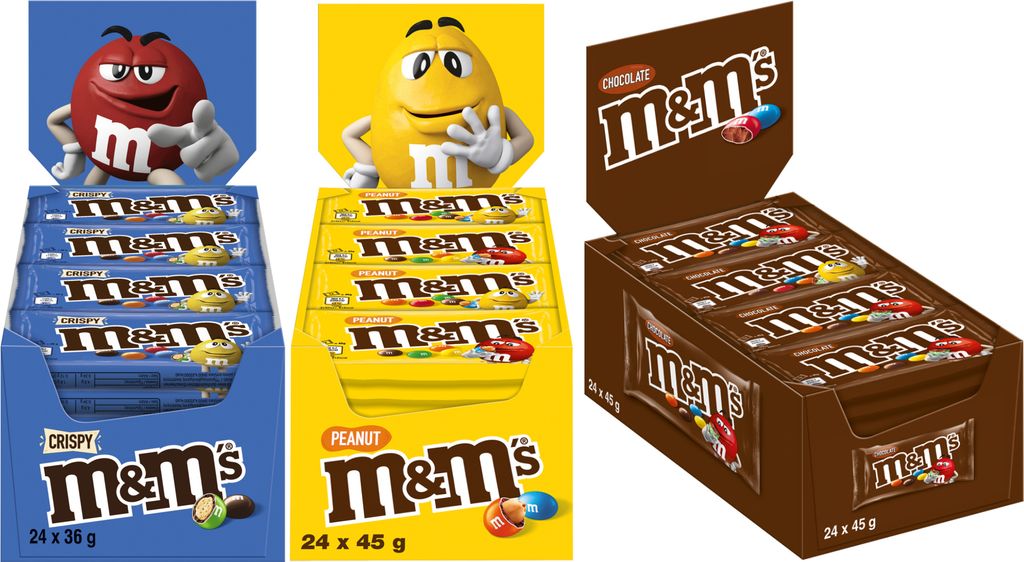 M&M’S Triple-Mix, 72 Packungen mit drei verschiedenen Produktbild 