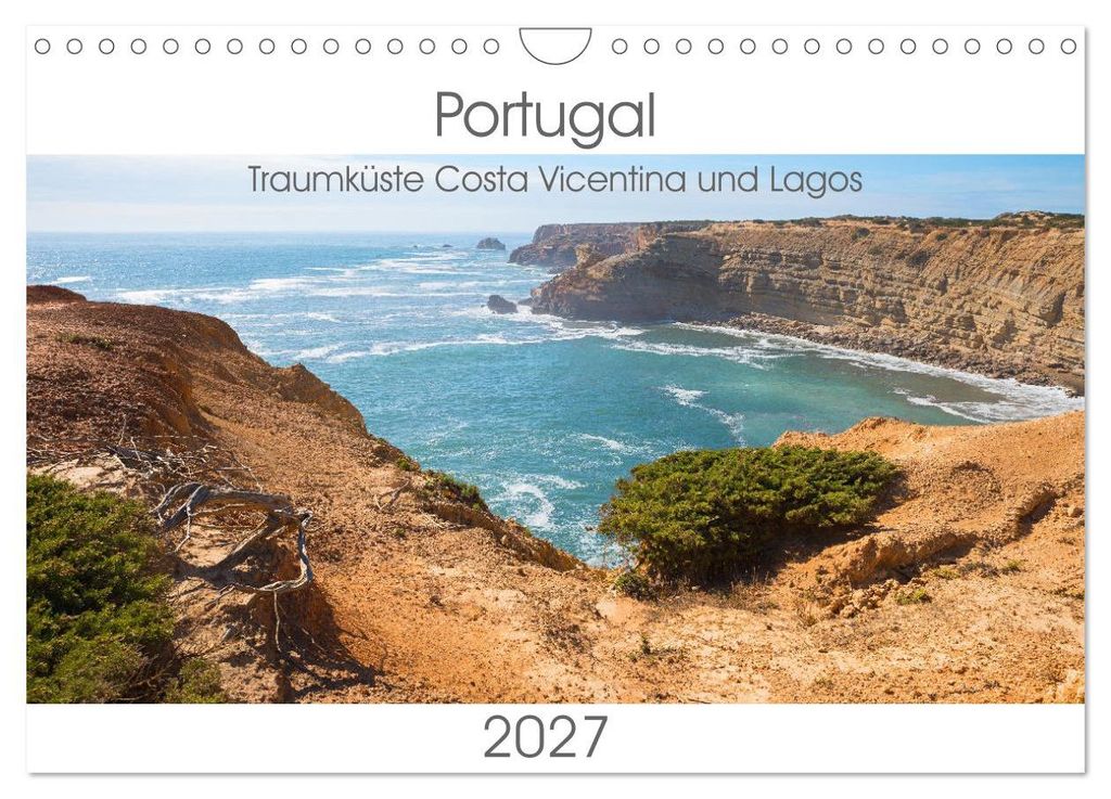 Portugal - Traumküste Costa Vicentina und Lagos (Wandkalender 2027 DIN A4 quer), CALVENDO Monatskalender