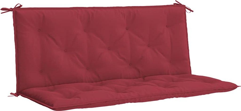 vidaXL Gartenbank-Auflage Weinrot 120x(50+50)x7 cm Oxford-Gewebe